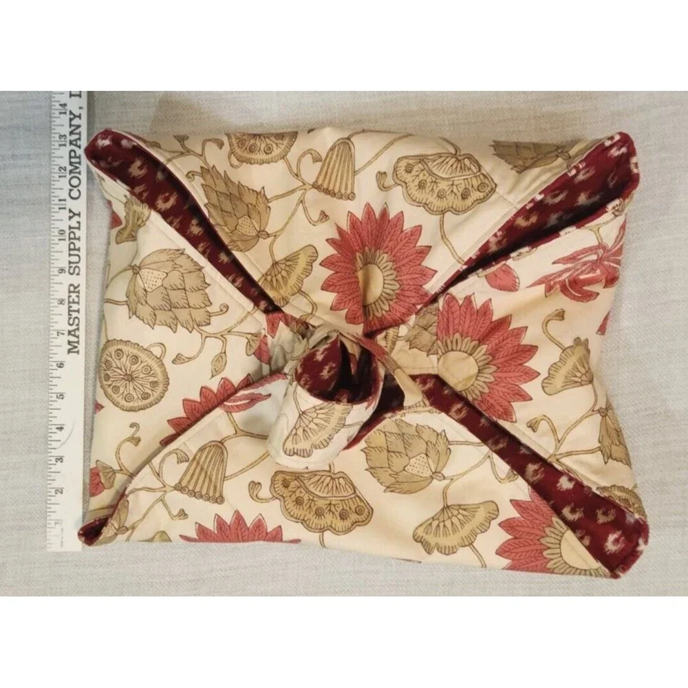 Vtg Handmade Fabric Casserole Dish Carrier Caddy Cozy for 9x13
